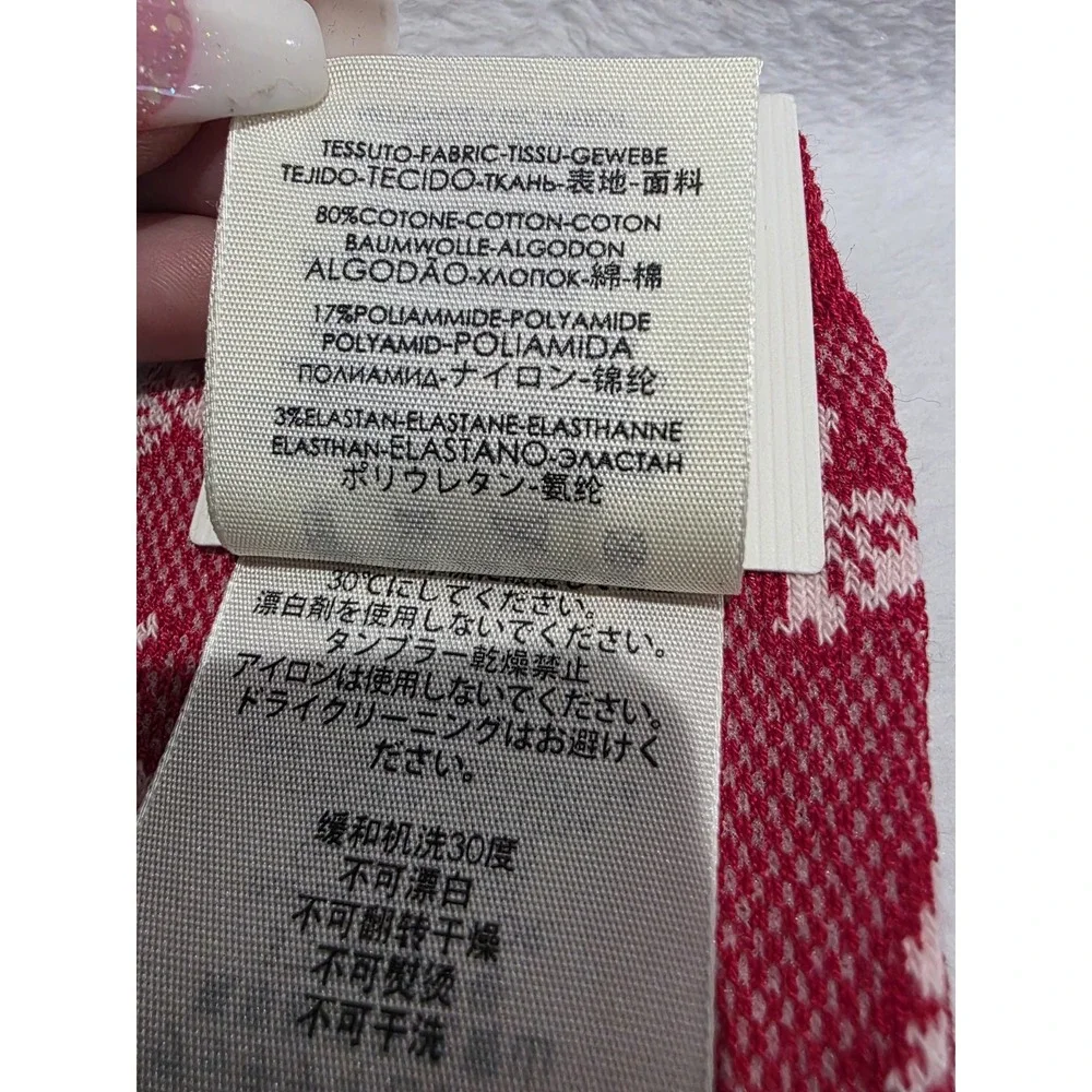 New Authentic Gucci Girl Socks Bows Red/White Cotton Rare Luxury Preppy Sz 6 Sm